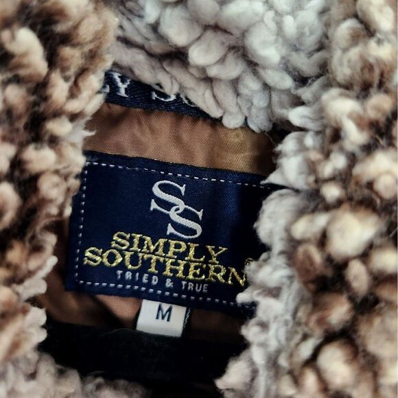 Simply Southern Women's Brown Soft Faux Fur Sleevless Vest Jacket Size Medium - Picture 12 of 14